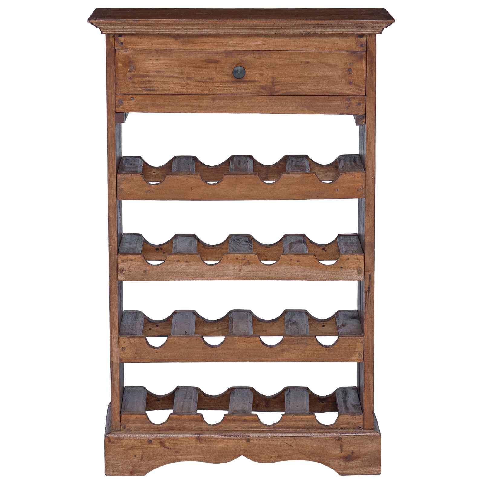 vidaXL Regał na wino 55 x 23 x 85 cm Lite drewno mahoniowe