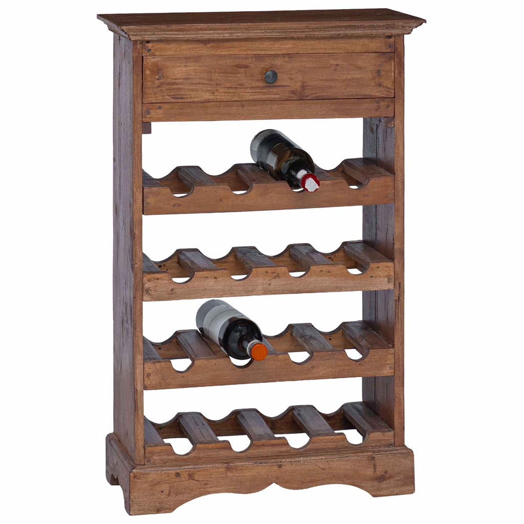 vidaXL Regał na wino 55 x 23 x 85 cm Lite drewno mahoniowe