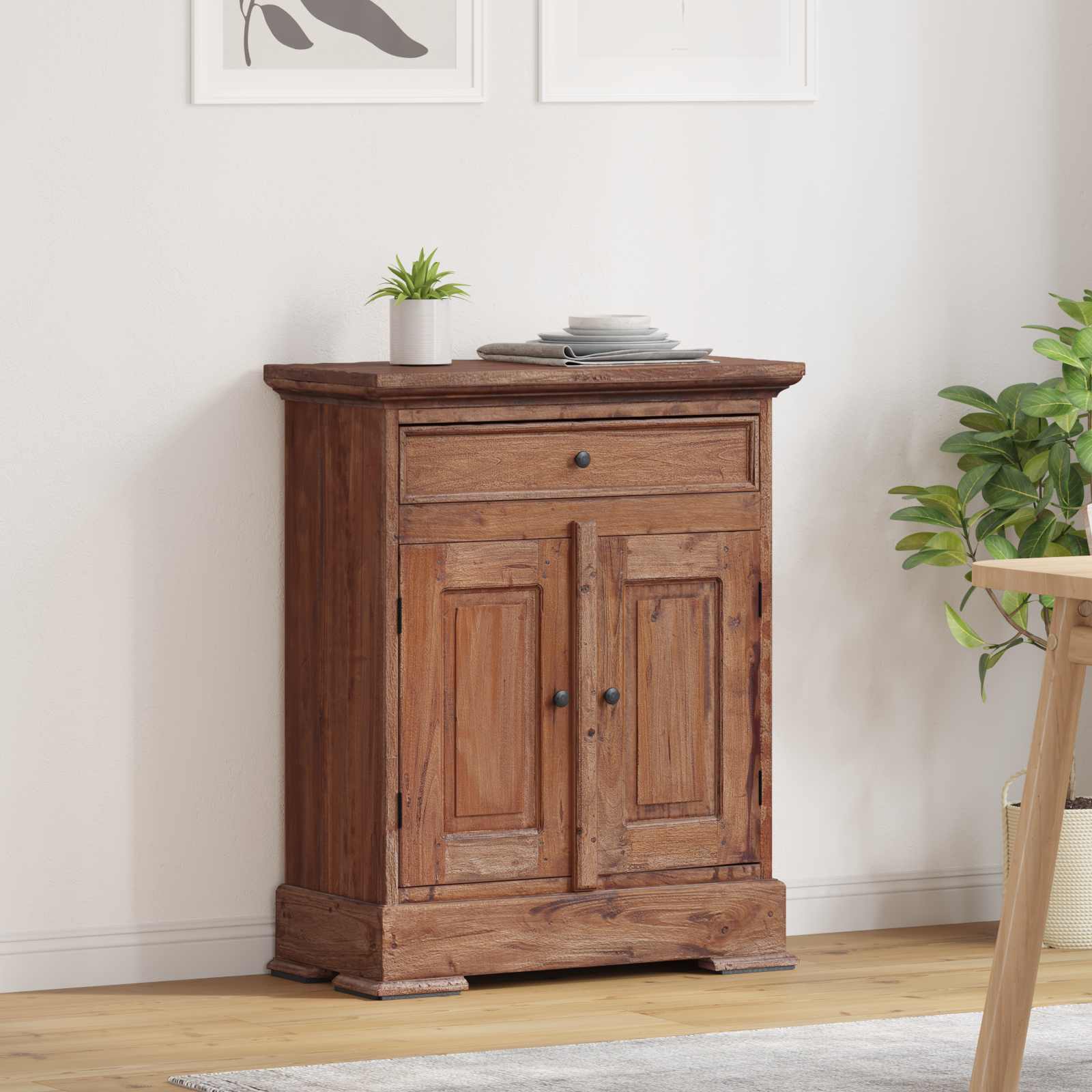 vidaXL Szafka do przechowywania 63 x 30 x 79 cm Lite drewno mahoniowe
