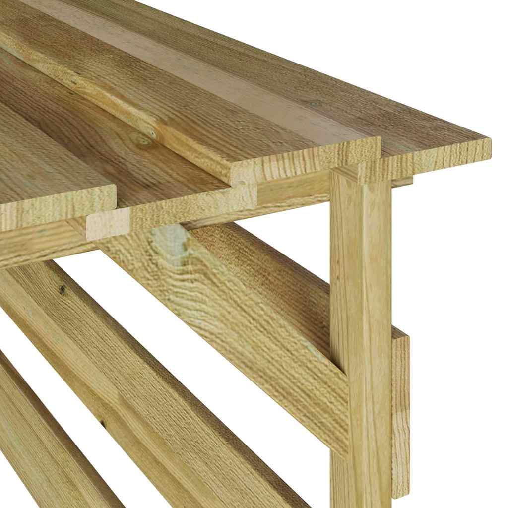 vidaXL Garaż dla kosiarki do trawnika Brązowy 84 x 80 x 56 cm