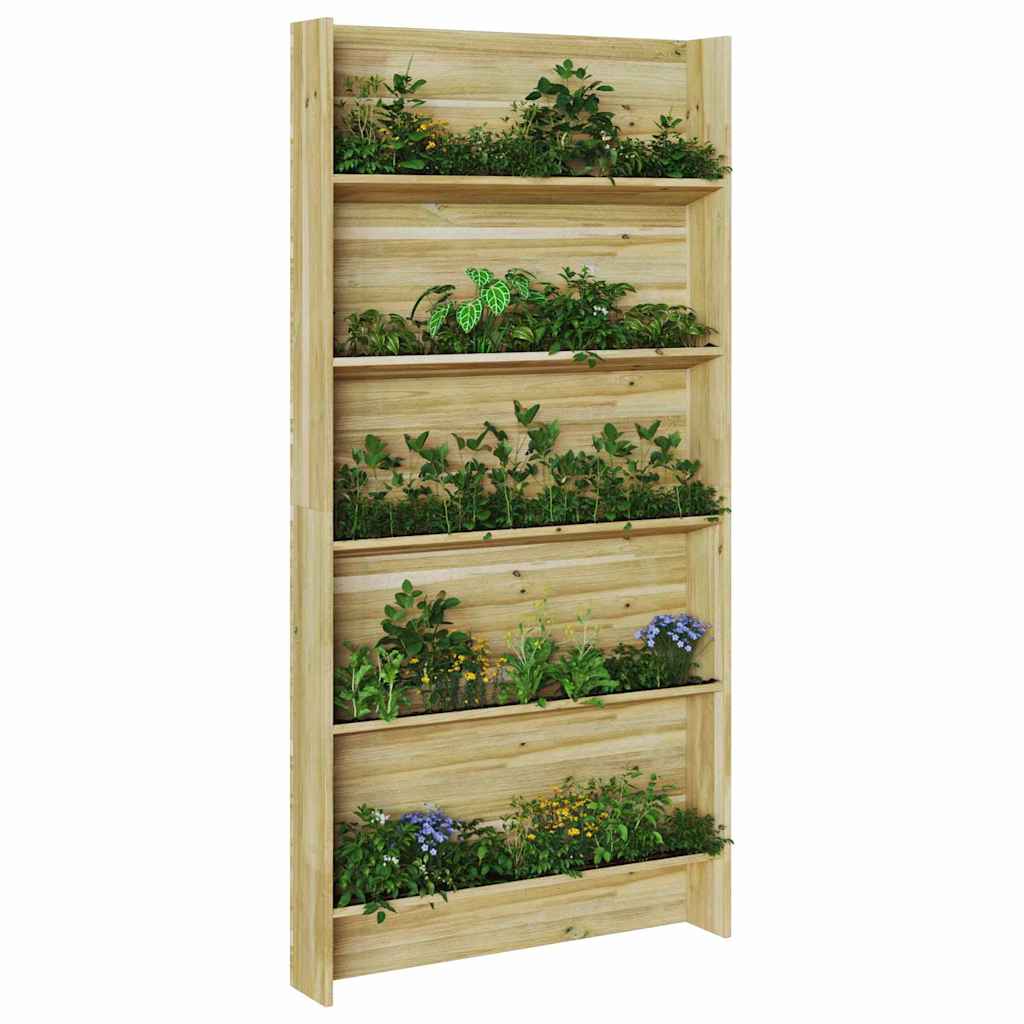 vidaXL Półki na rośliny z półką Brązowy 90 x 15 x 180 cm