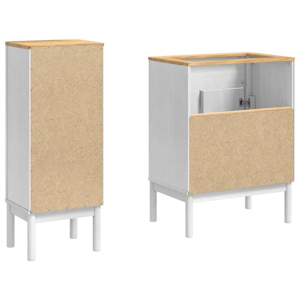 vidaXL Zestaw mebli łazienkowych FLORO 2 pcs Biały Lite drewno sosnowe
