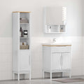 vidaXL Zestaw mebli łazienkowych FLORO 2 pcs Biały Lite drewno sosnowe