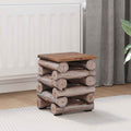 vidaXL Halka Naturalny 30 x 30 x 38 cm Lite drewno teakowe