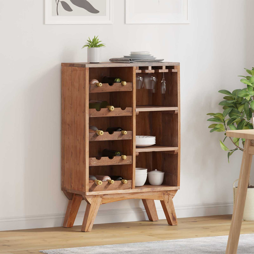 vidaXL Stojak Brązowy 60 x 30 x 90 cm Lite Drewno Recyklingowe