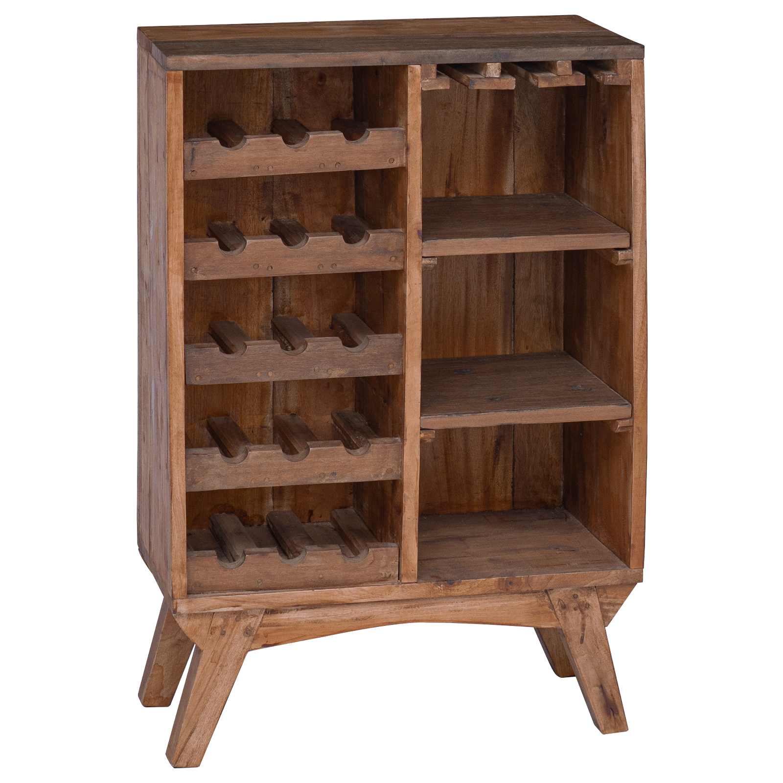 vidaXL Stojak Brązowy 60 x 30 x 90 cm Lite Drewno Recyklingowe