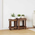 vidaXL Stojak na rośliny 2 pcs Brązowy 70 x 11 x 27 cm