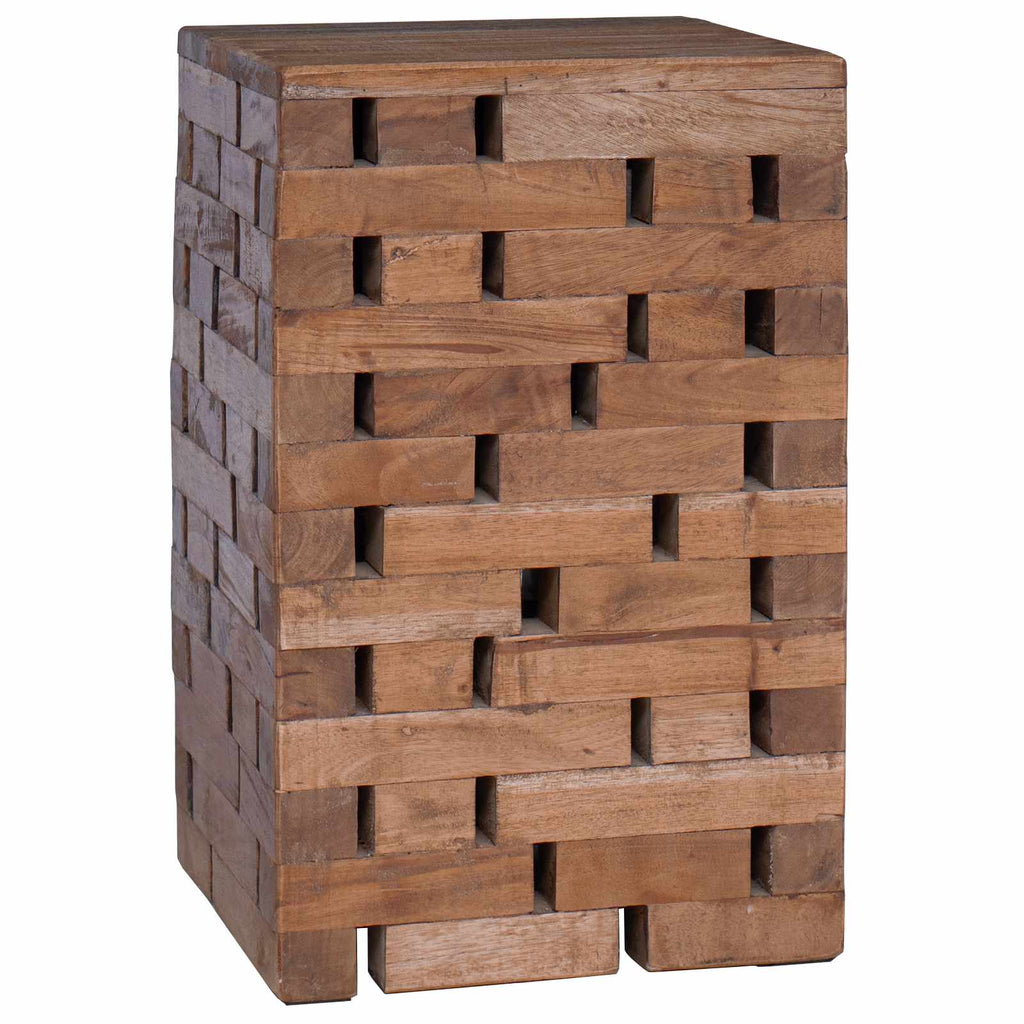 vidaXL Halka Naturalny 29 x 29 x 48 cm Lite drewno z odzysku
