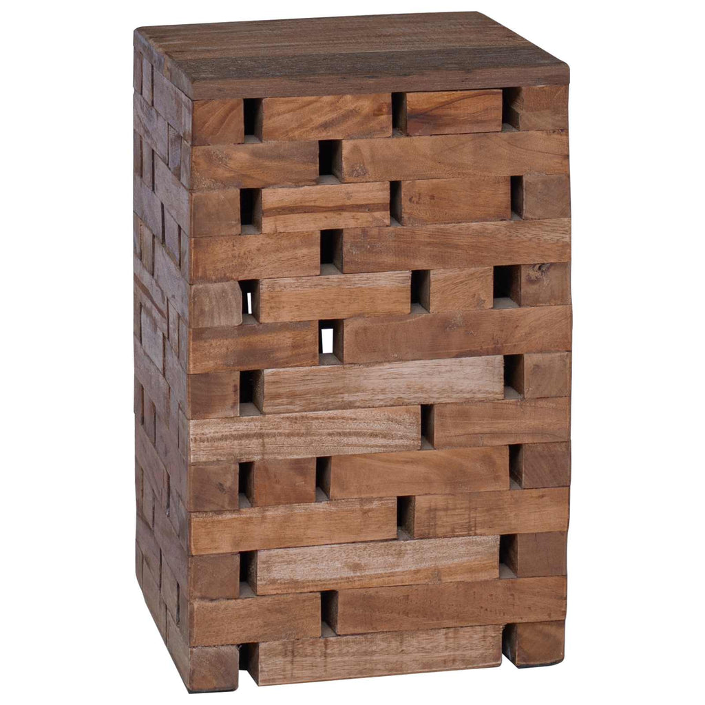 vidaXL Halka Naturalny 29 x 29 x 48 cm Lite drewno z odzysku