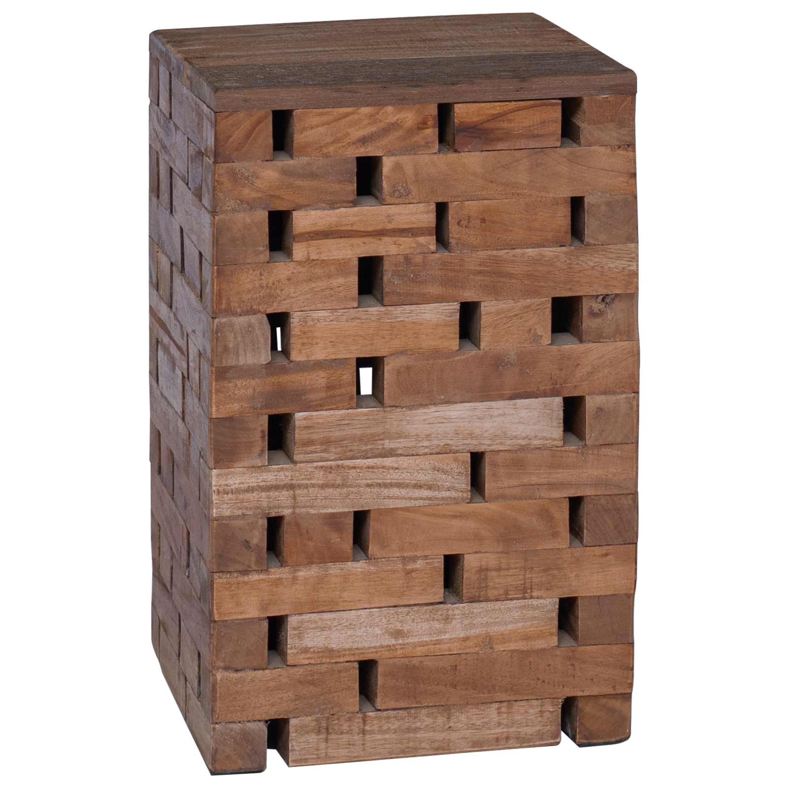 vidaXL Halka Naturalny 29 x 29 x 48 cm Lite drewno z odzysku