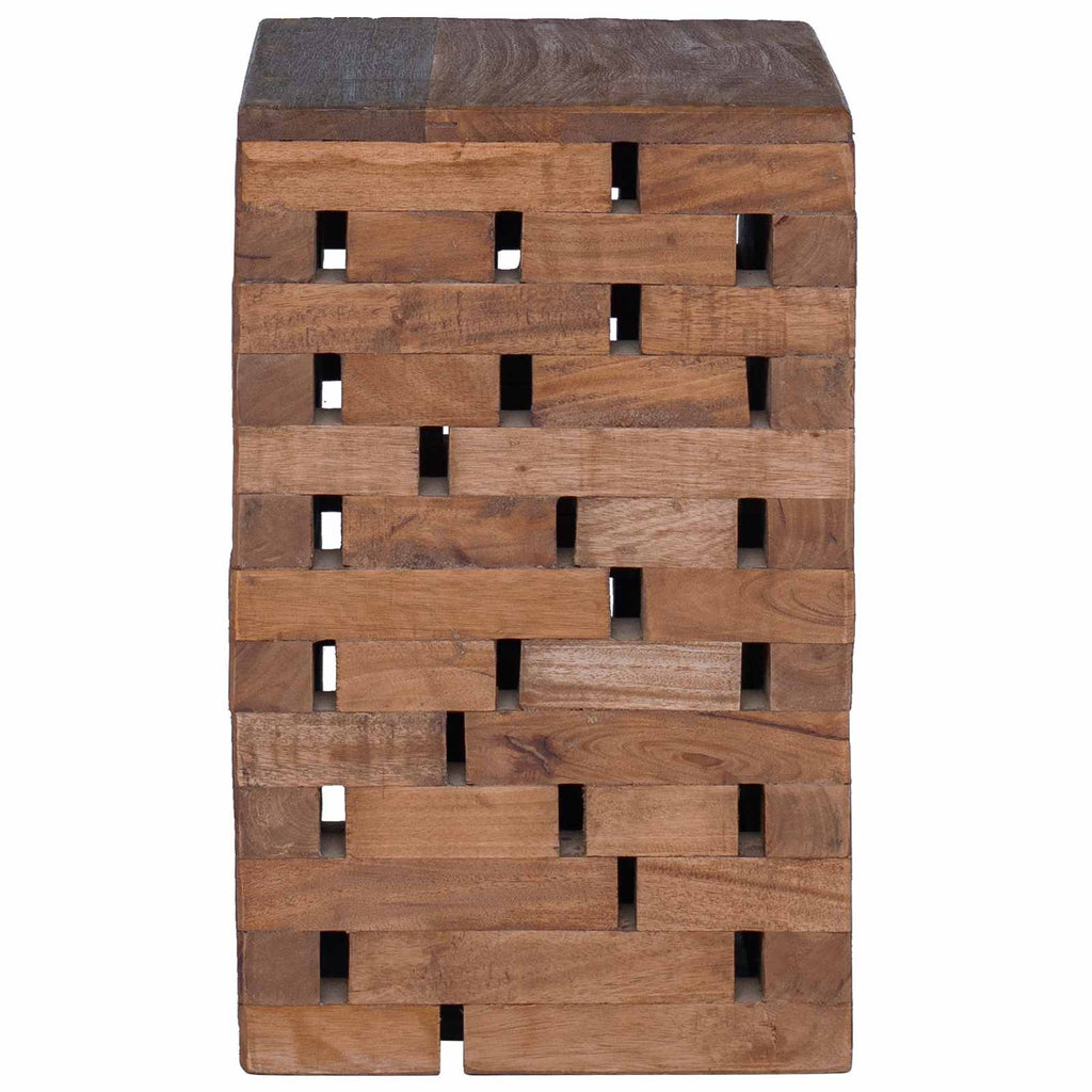 vidaXL Halka Naturalny 29 x 29 x 48 cm Lite drewno z odzysku