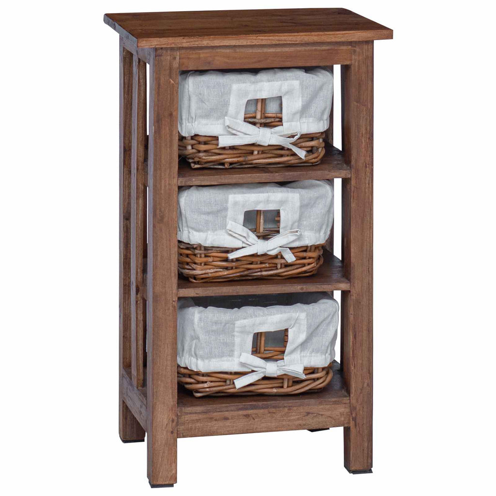 vidaXL Stolik boczny Brązowy 38 x 28 x 72 cm Lite drewno mahoniowe