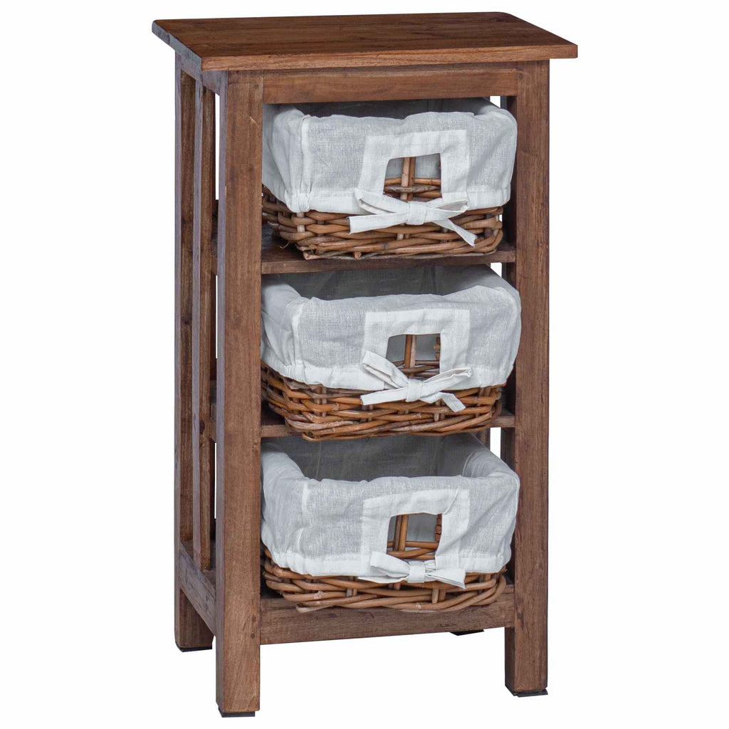 vidaXL Stolik boczny Brązowy 38 x 28 x 72 cm Lite drewno mahoniowe