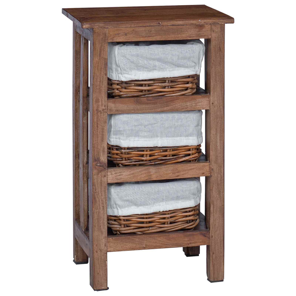vidaXL Stolik boczny Brązowy 38 x 28 x 72 cm Lite drewno mahoniowe