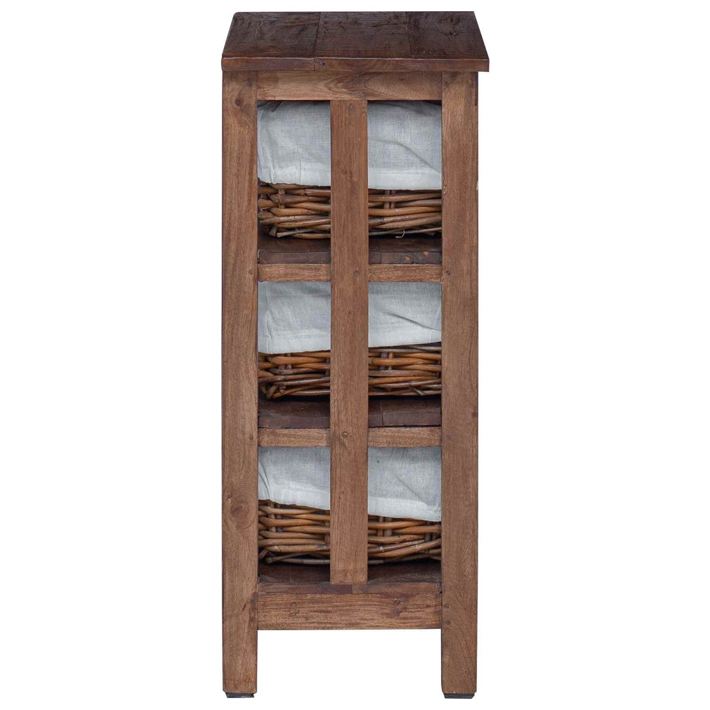 vidaXL Stolik boczny Brązowy 38 x 28 x 72 cm Lite drewno mahoniowe