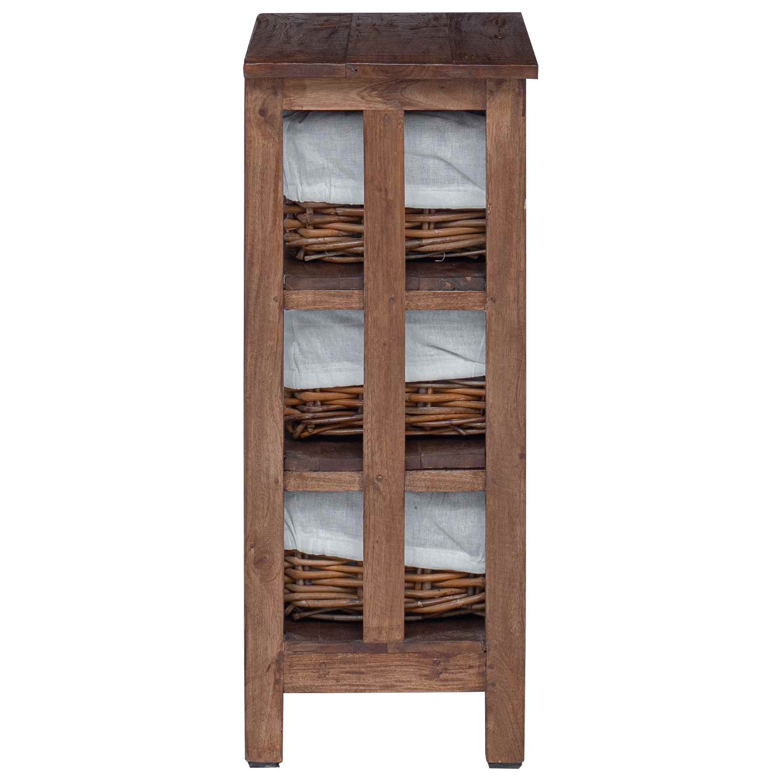 vidaXL Stolik boczny Brązowy 38 x 28 x 72 cm Lite drewno mahoniowe