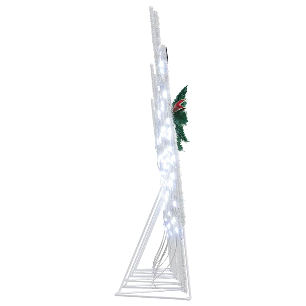 vidaXL LED Renifery 6 pcs Biały tkanina