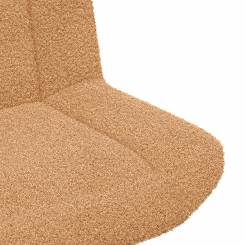 vidaXL Fotel obrotowy Beżowy 63 x 75 x 76 cm Owczy Skór