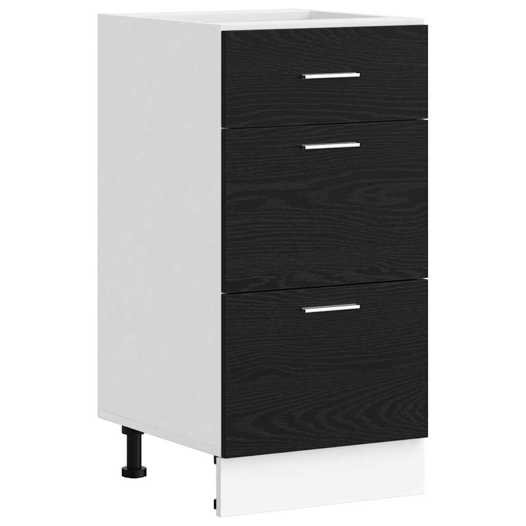 vidaXL Szafka kuchenne podstawowa Czarny Dąb 40 x 46 x 81,5 cm