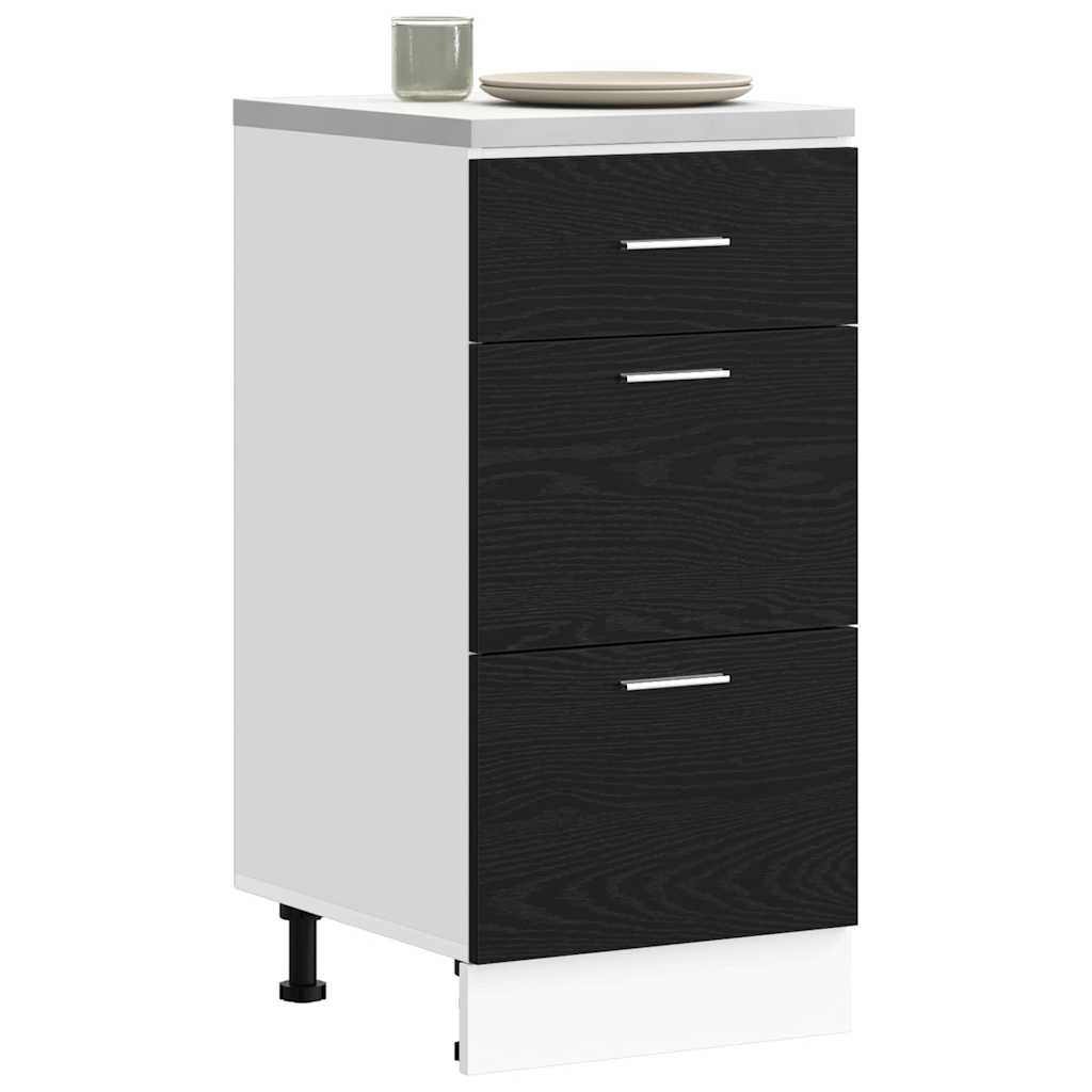 vidaXL Szafka kuchenne podstawowa Czarny Dąb 40 x 46 x 81,5 cm