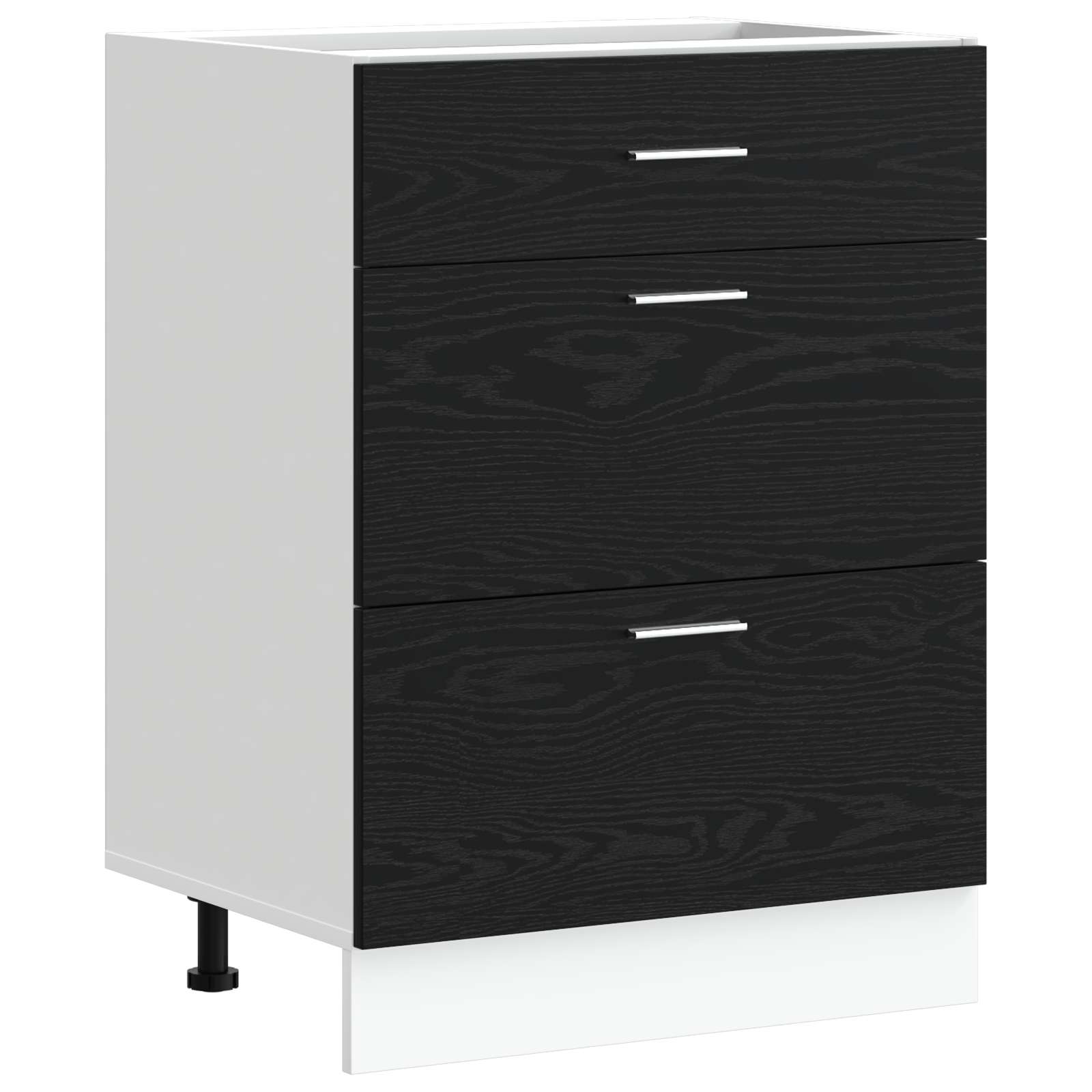 vidaXL Szafka kuchenne podstawowa Czarny Dąb 60 x 46 x 81,5 cm