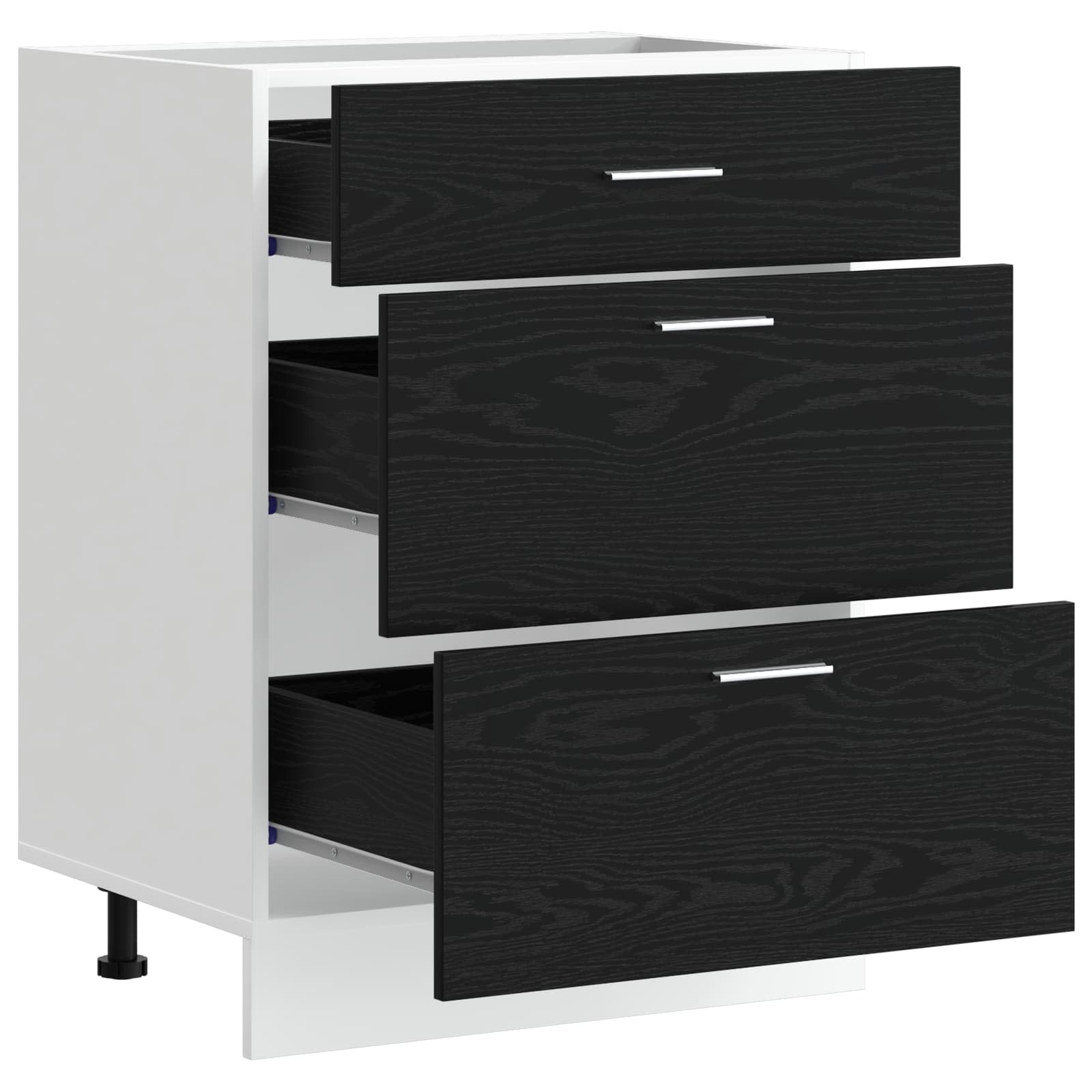 vidaXL Szafka kuchenne podstawowa Czarny Dąb 60 x 46 x 81,5 cm