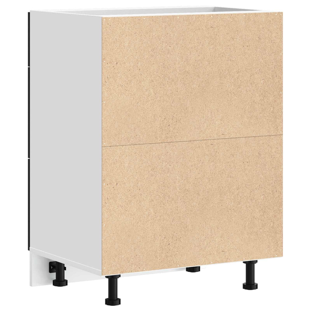 vidaXL Szafka kuchenne podstawowa Czarny Dąb 60 x 46 x 81,5 cm