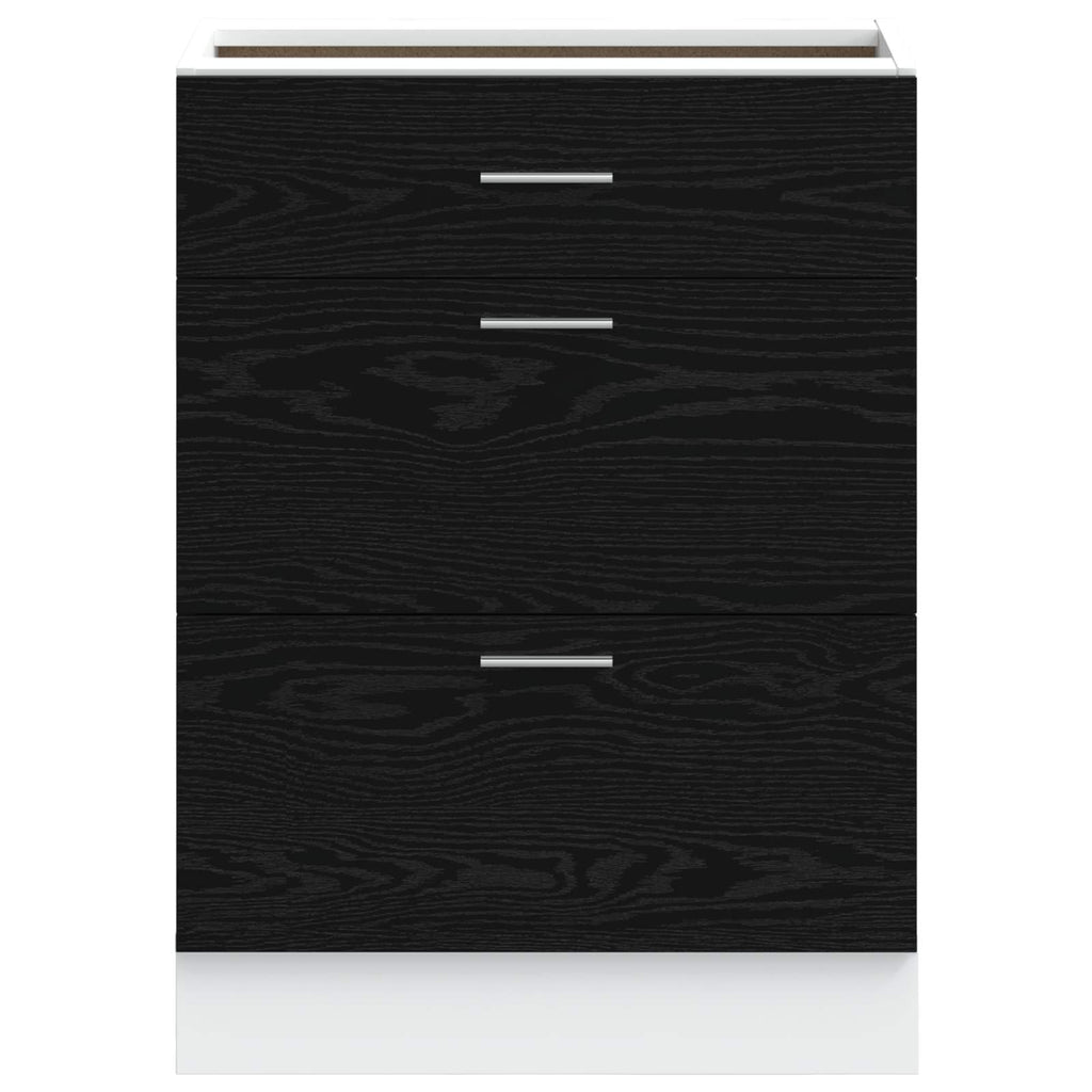 vidaXL Szafka kuchenne podstawowa Czarny Dąb 60 x 46 x 81,5 cm