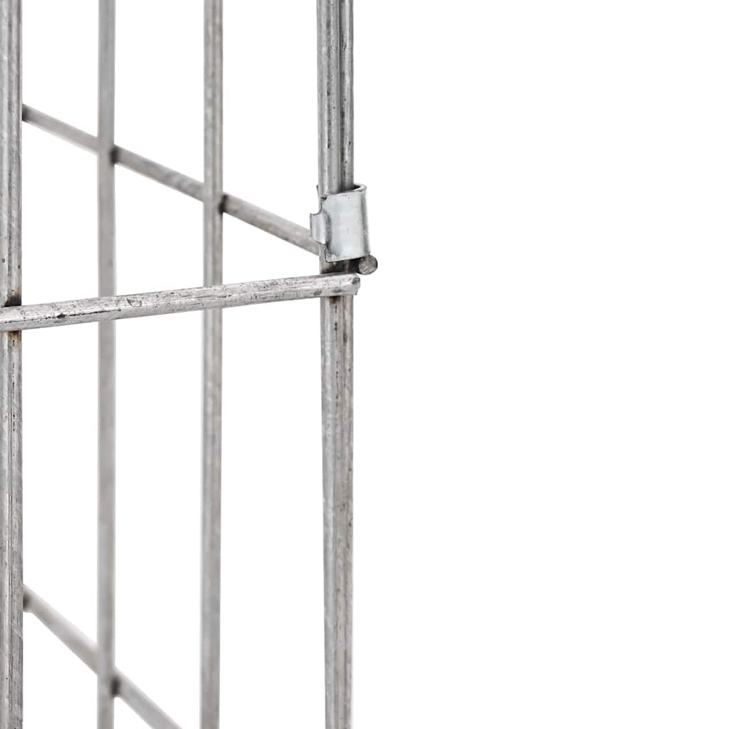 vidaXL Kran Gabionowy Srebrny 26 x 25 x 50 cm Stal nierdzewna