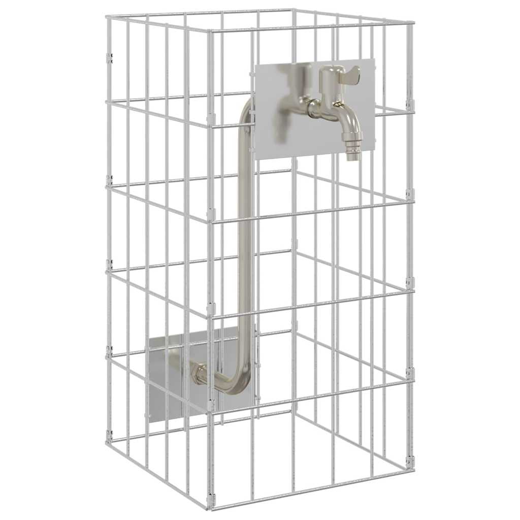vidaXL Kran Gabionowy Srebrny 26 x 25 x 50 cm Stal nierdzewna