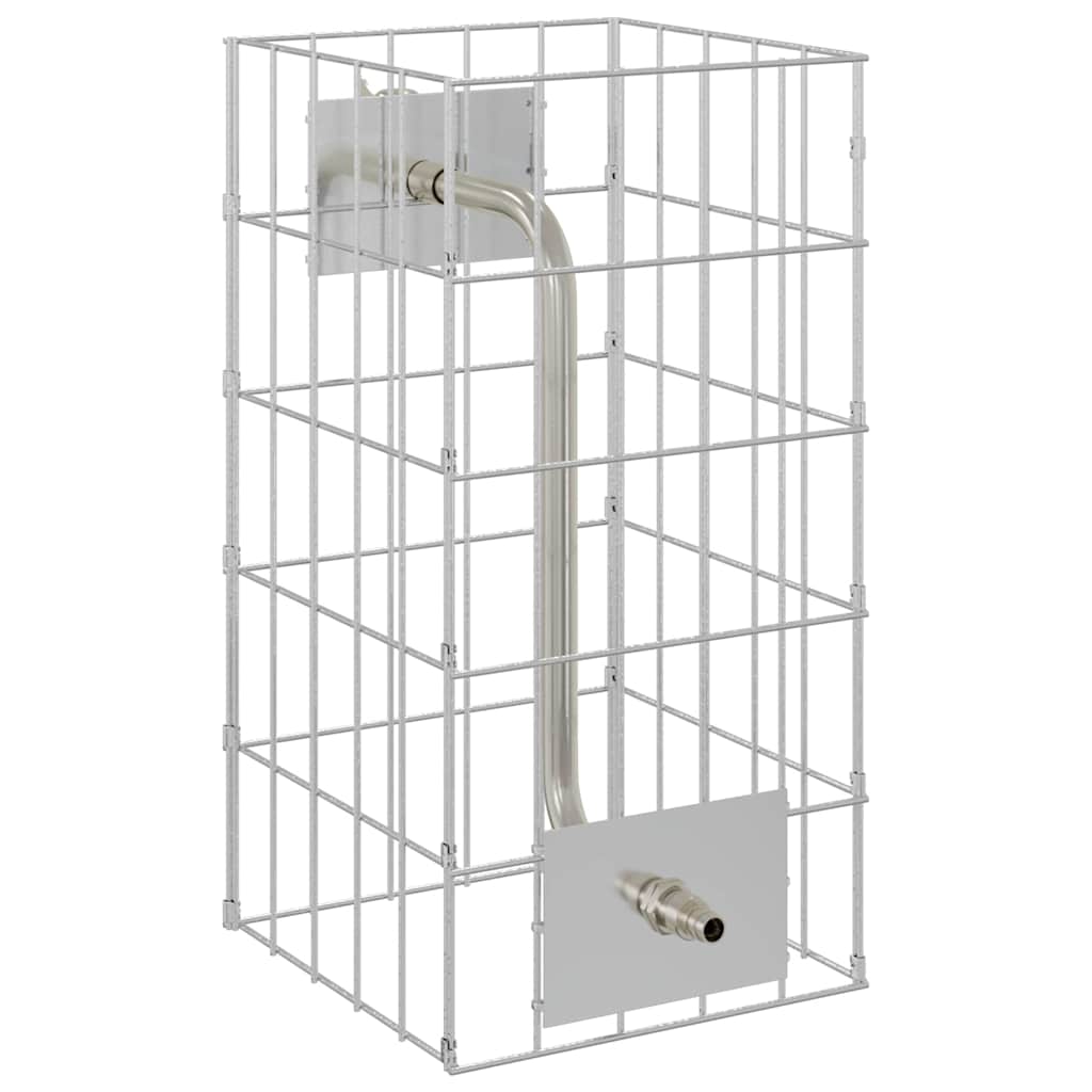 vidaXL Kran Gabionowy Srebrny 26 x 25 x 50 cm Stal nierdzewna