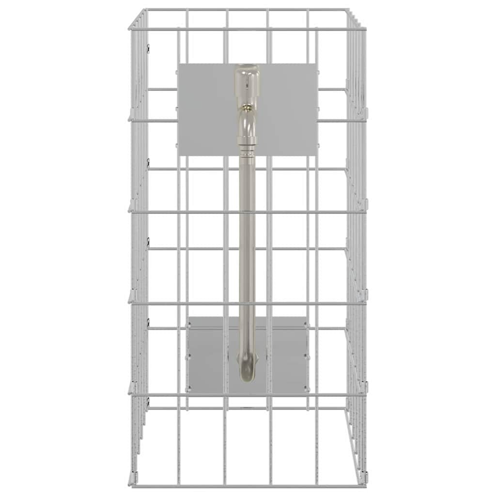 vidaXL Kran Gabionowy Srebrny 26 x 25 x 50 cm Stal nierdzewna
