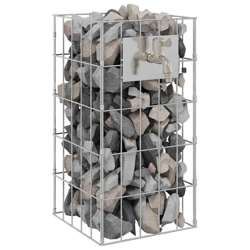 vidaXL Kran Gabionowy Srebrny 26 x 25 x 50 cm Stal nierdzewna