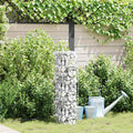 vidaXL Kran Gabionowy Srebrny 25 x 25 x 100 cm Stal nierdzewna