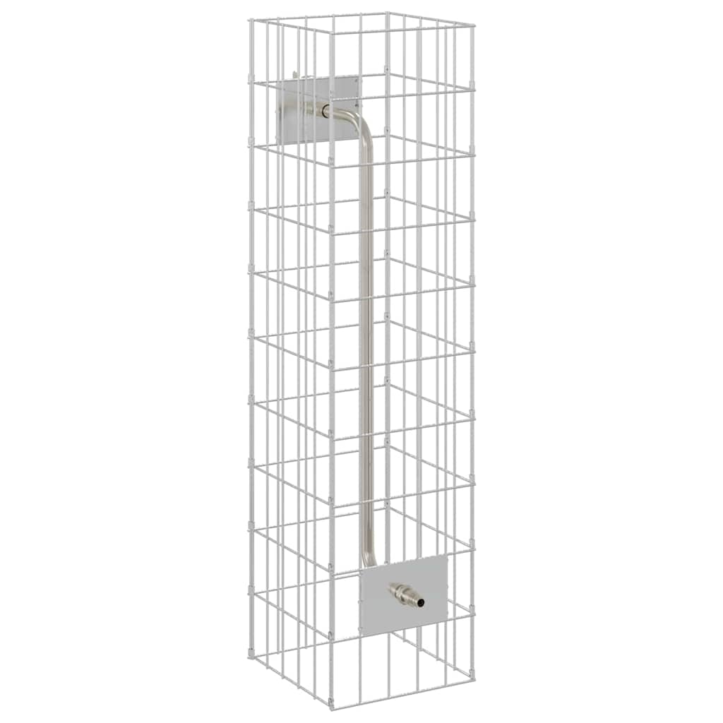 vidaXL Kran Gabionowy Srebrny 25 x 25 x 100 cm Stal nierdzewna