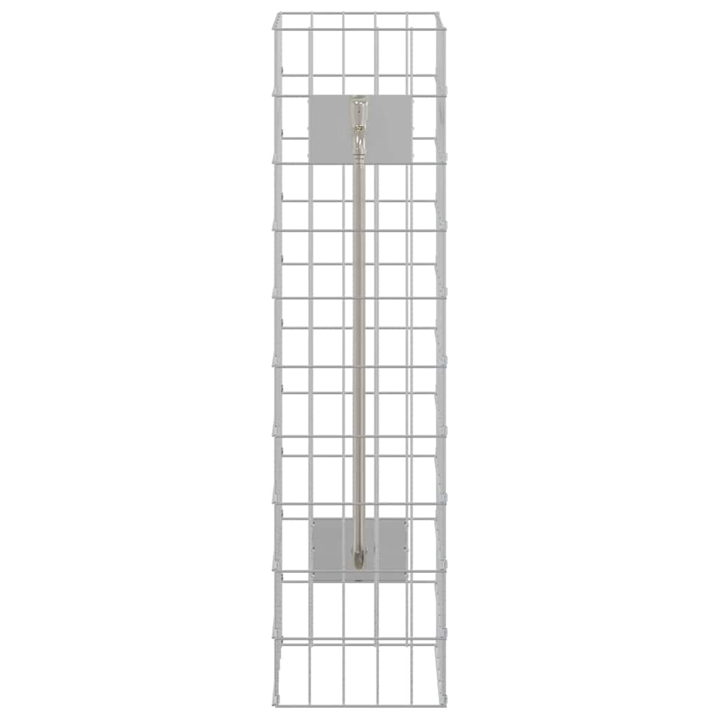 vidaXL Kran Gabionowy Srebrny 25 x 25 x 100 cm Stal nierdzewna