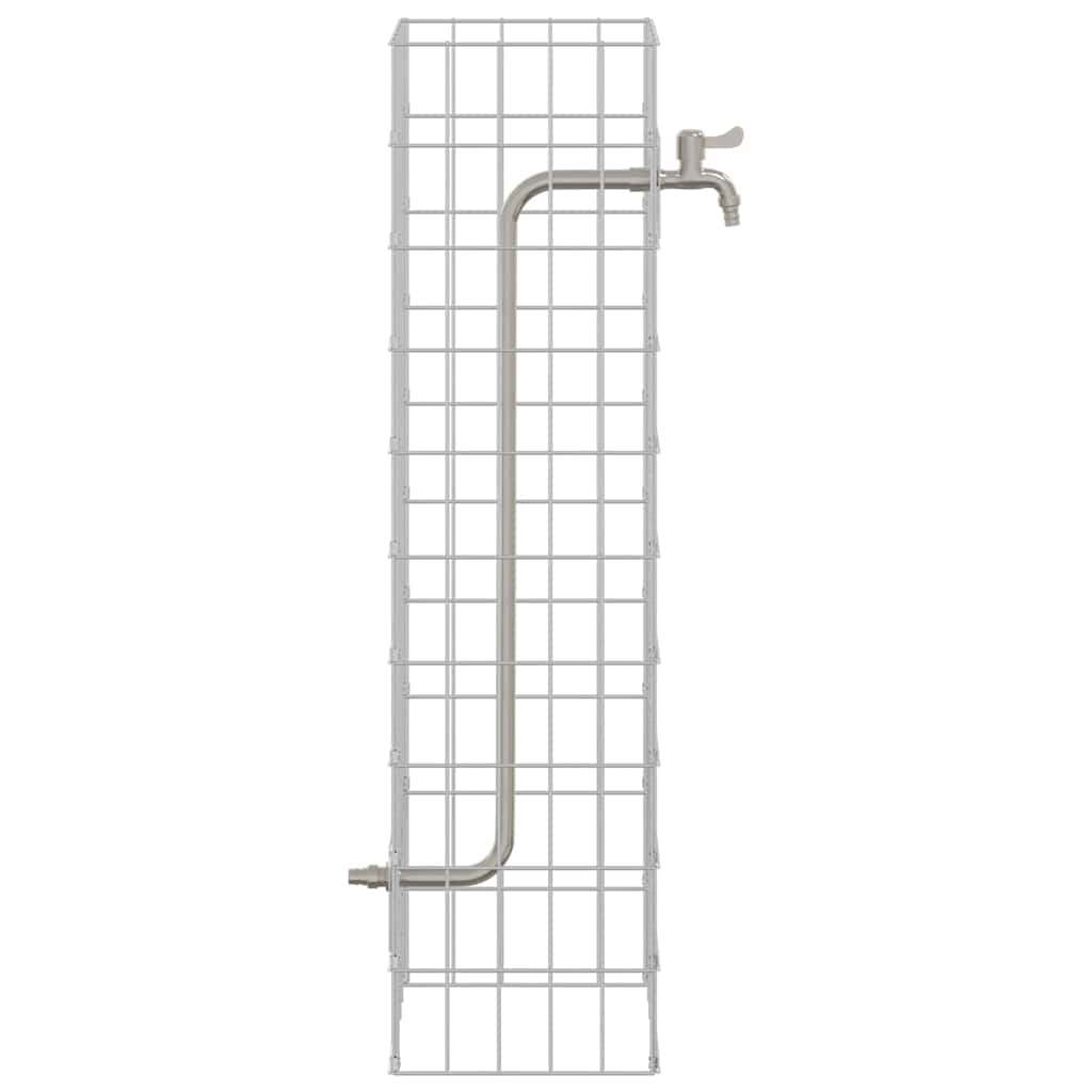 vidaXL Kran Gabionowy Srebrny 25 x 25 x 100 cm Stal nierdzewna