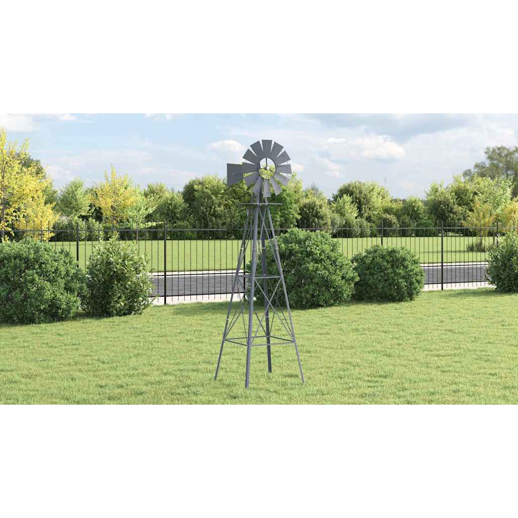 vidaXL Wiatrak Szary 84 x 68 x 245 cm Żelazo