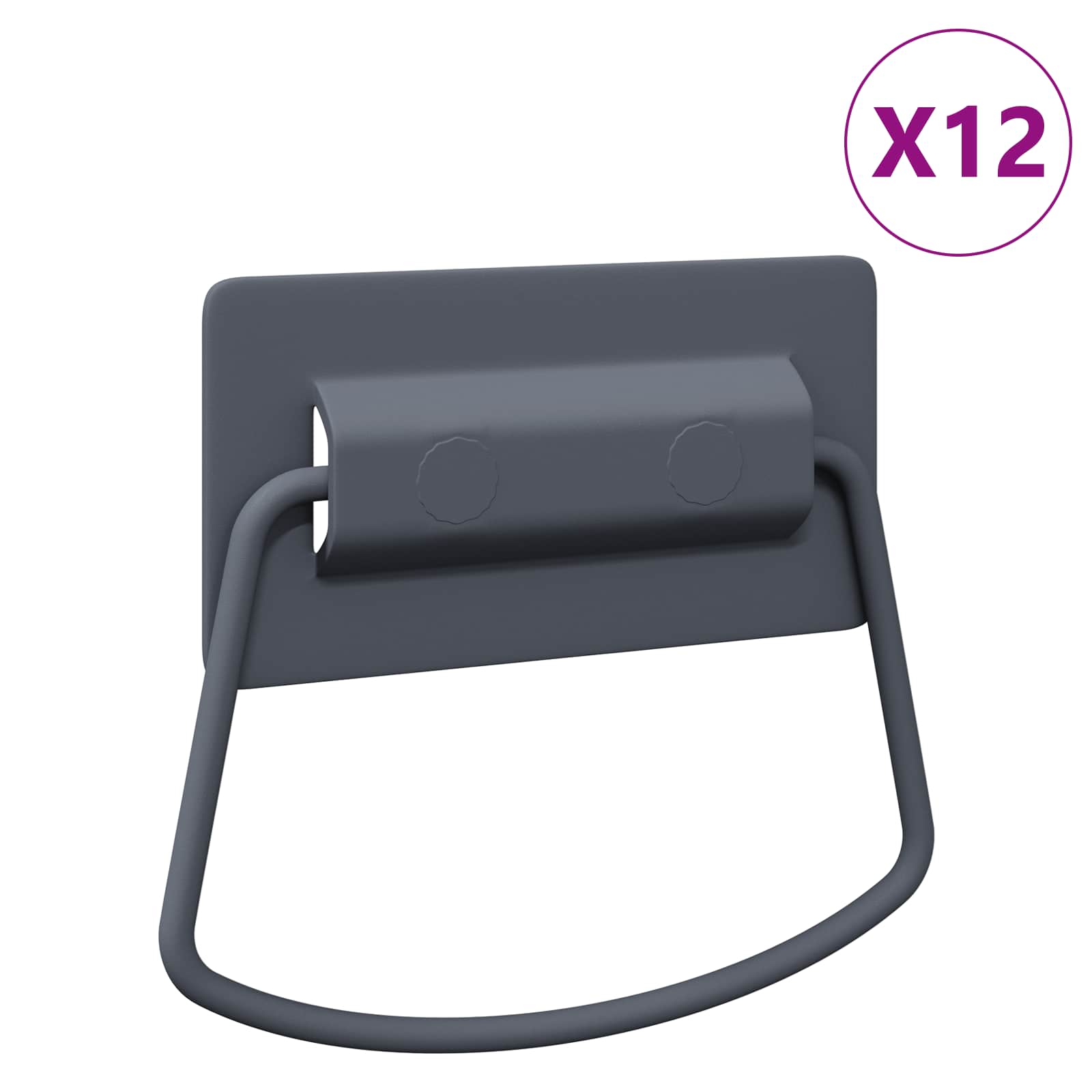 vidaXL Uchwyty do szafek 12 pcs Antracyt 85 x 45 mm Metal