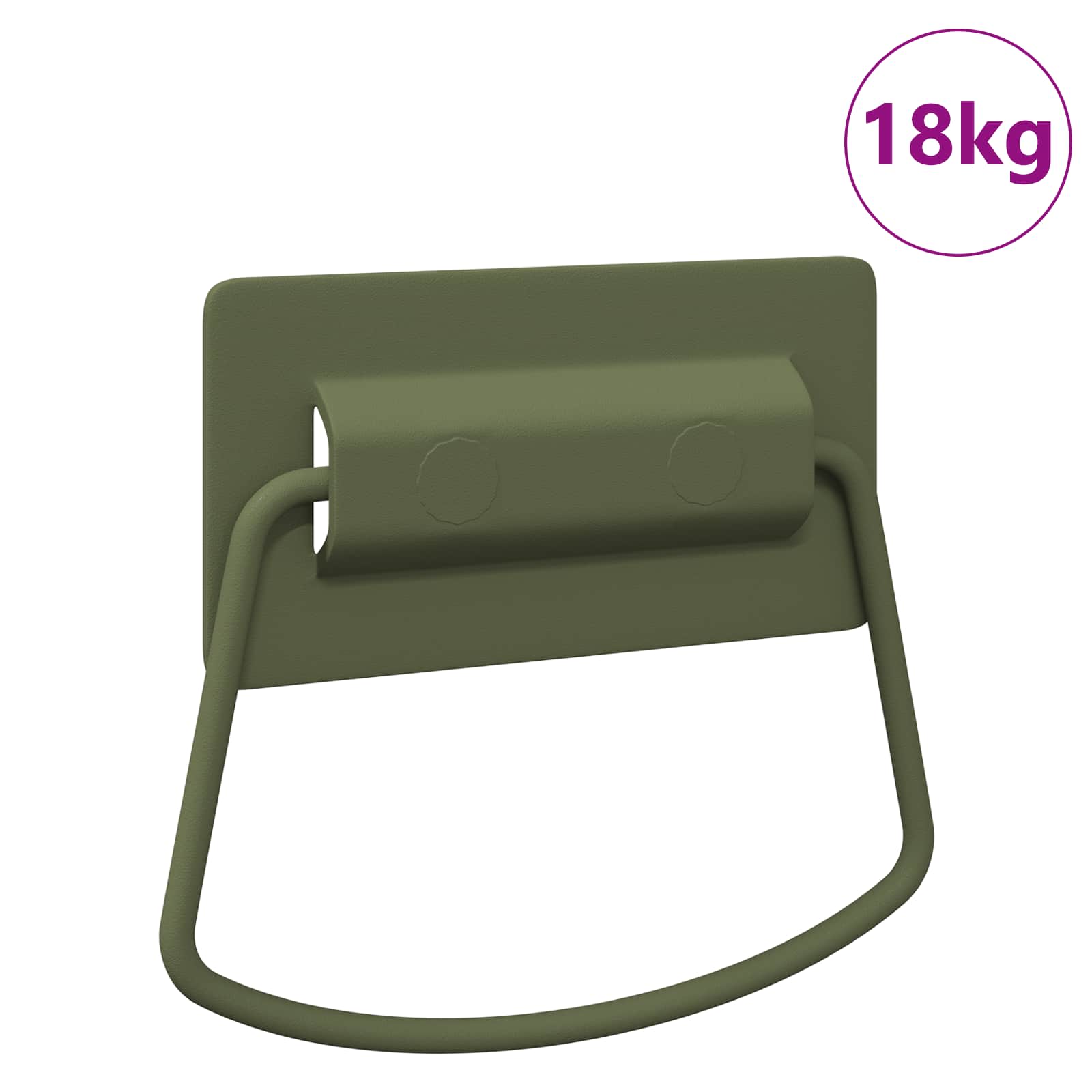 vidaXL Uchwyty do szafek Zielony oliwkowy 85 x 45 mm Metal