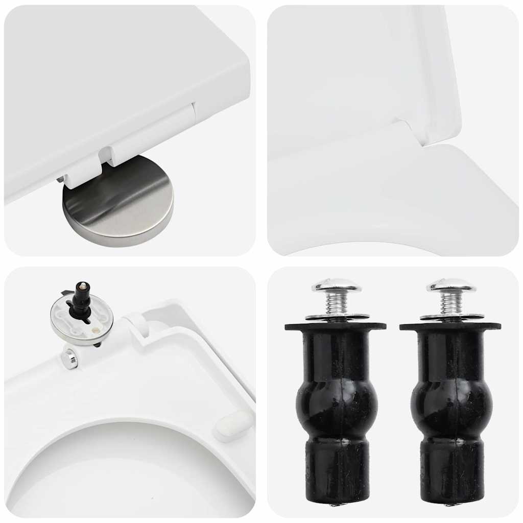 vidaXL Deska toaletowa Biały 48 x 36,5 x 4,5 cm polipropylen
