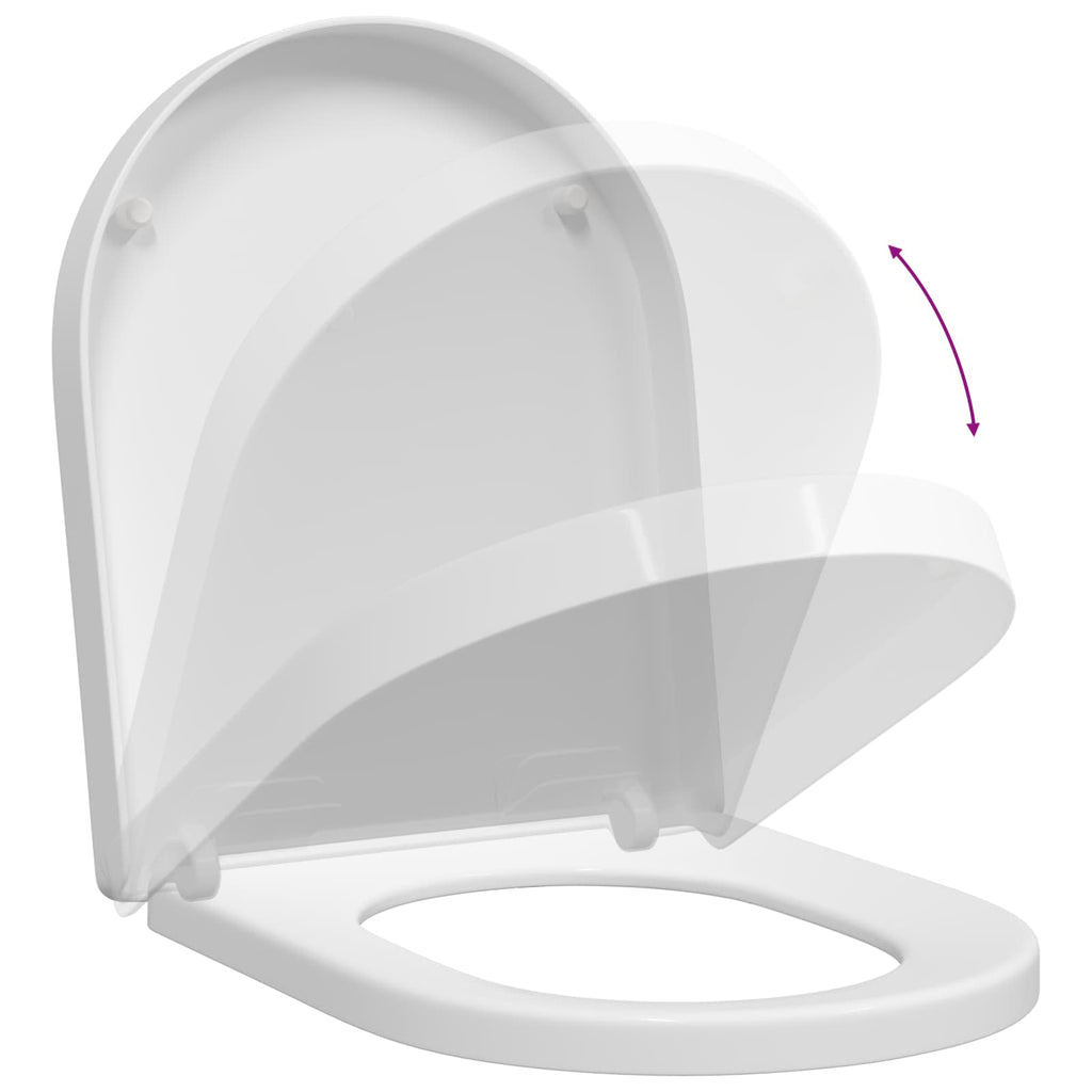 vidaXL Deska toaletowa Biały 48 x 36,5 x 4,5 cm polipropylen