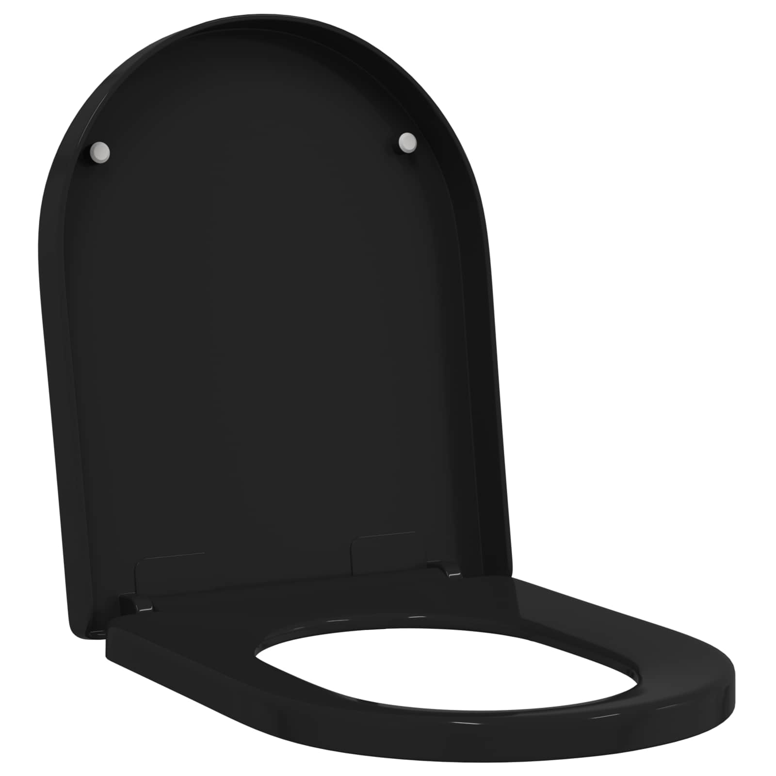 vidaXL Deska toaletowa Czarny 48 x 36,5 x 4,5 cm polipropylen