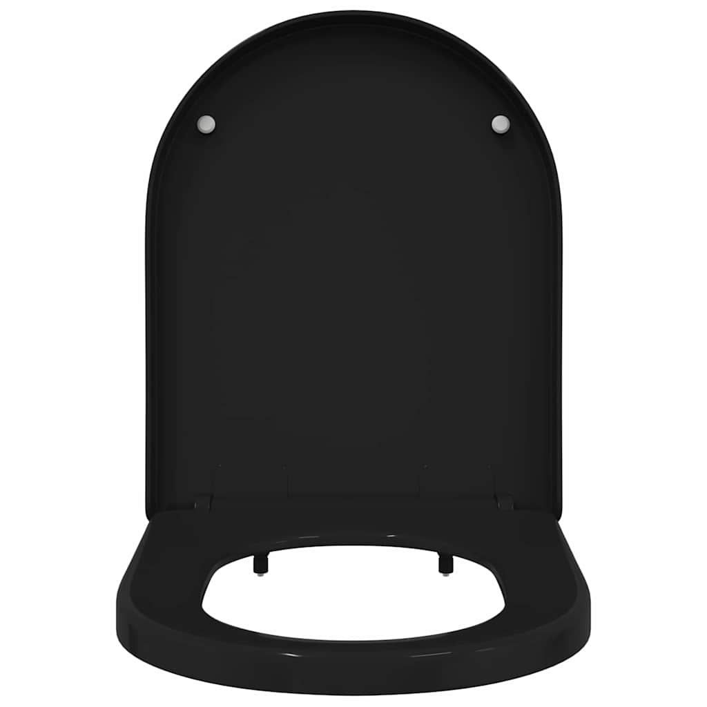 vidaXL Deska toaletowa Czarny 48 x 36,5 x 4,5 cm polipropylen