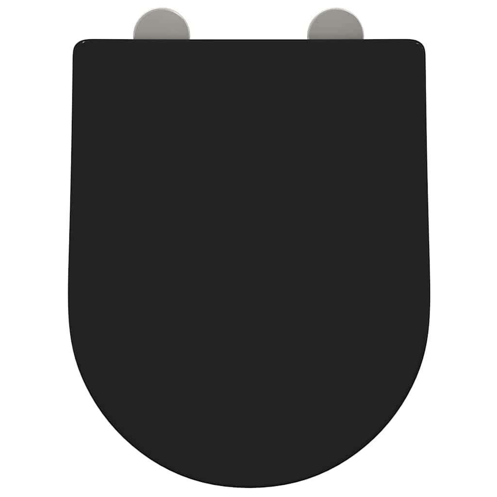 vidaXL Deska toaletowa Czarny 48 x 36,5 x 4,5 cm polipropylen