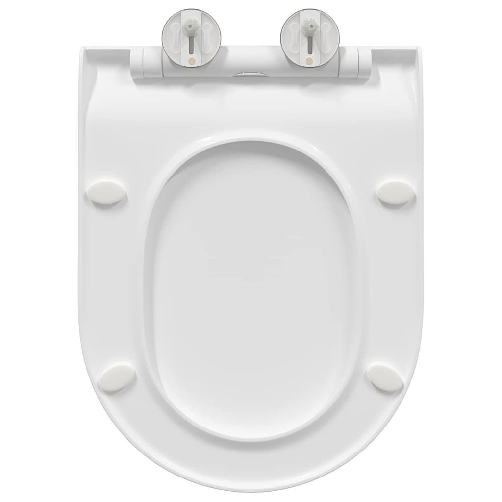 vidaXL Deska toaletowa Z regulacją Biały 50 x 36,5 x 5 cm polipropylen