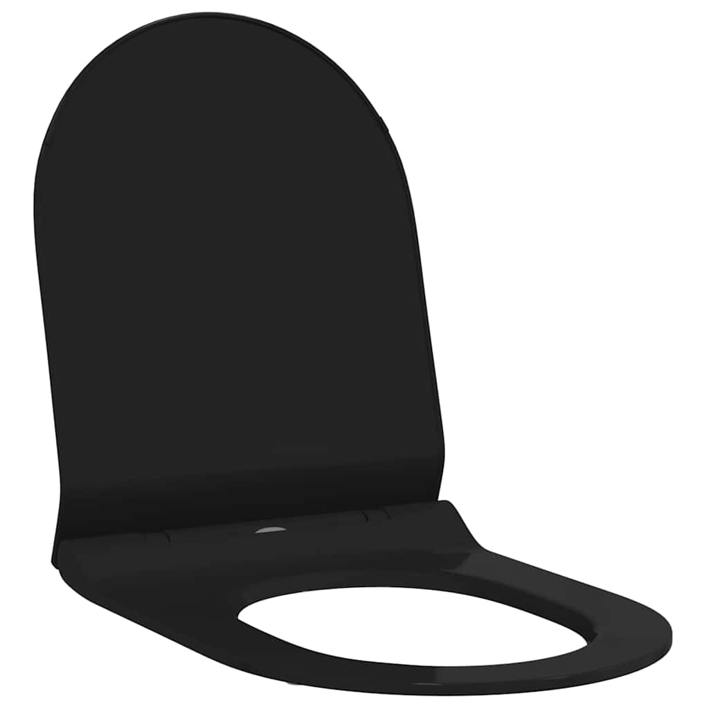 vidaXL Deska toaletowa Czarny 50 x 36,5 x 5 cm polipropylen