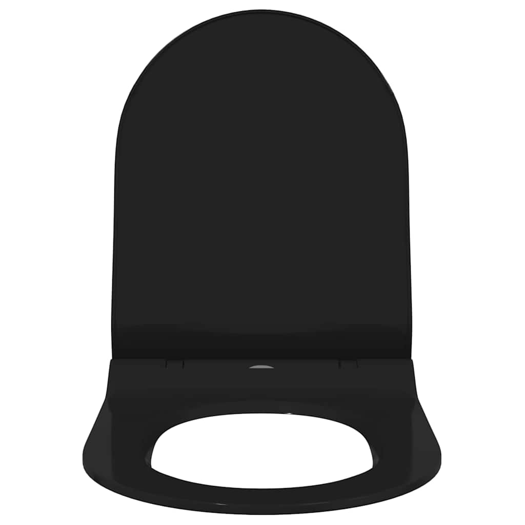 vidaXL Deska toaletowa Czarny 50 x 36,5 x 5 cm polipropylen
