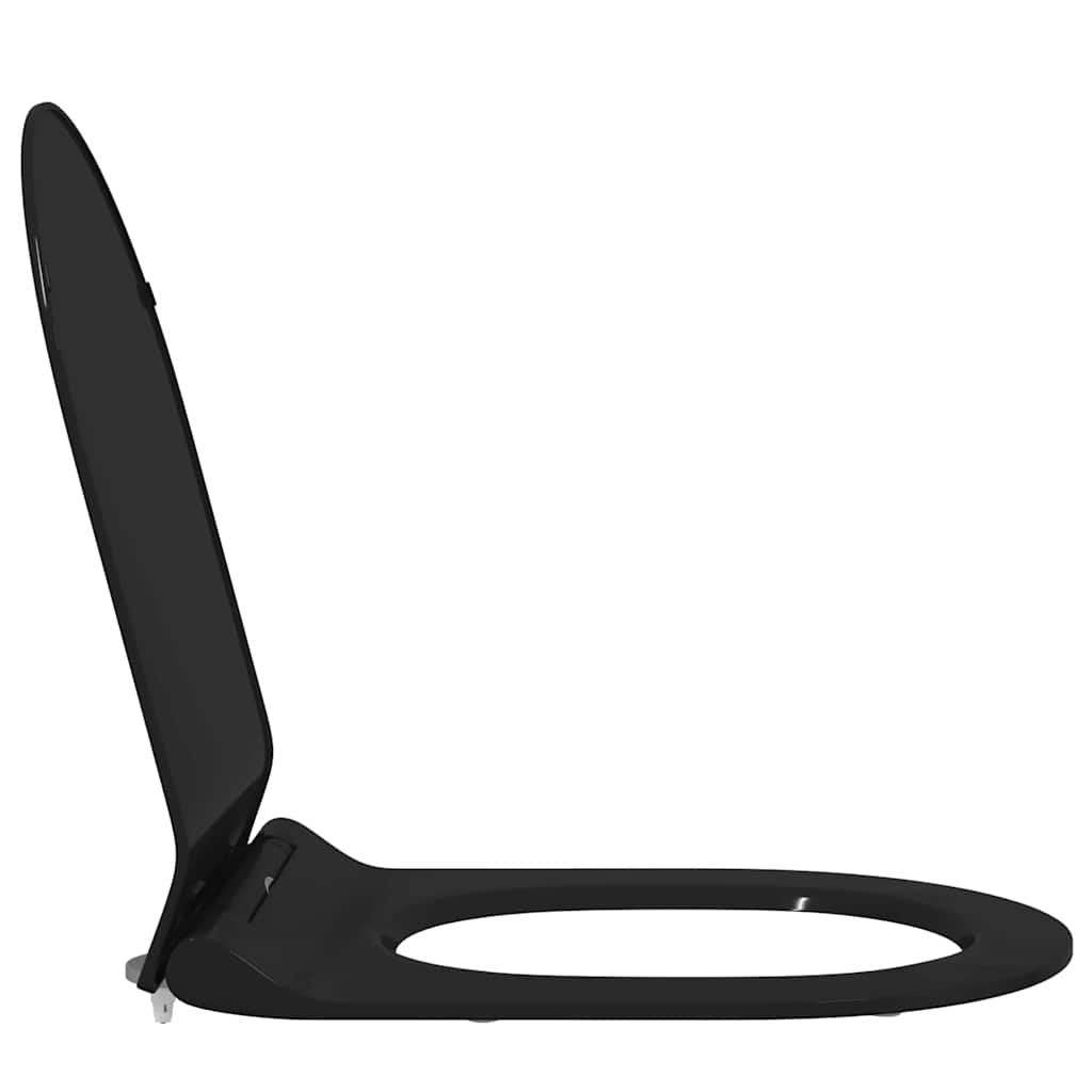vidaXL Deska toaletowa Czarny 50 x 36,5 x 5 cm polipropylen