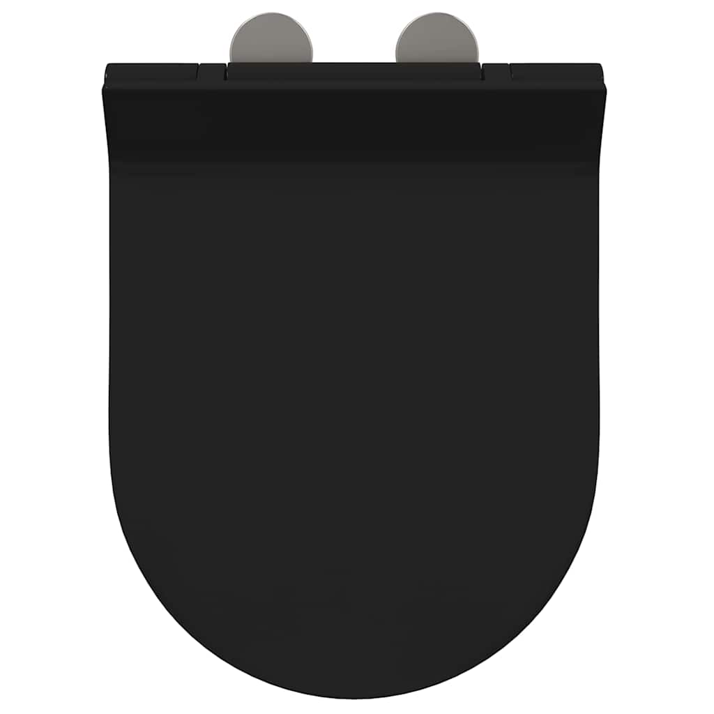vidaXL Deska toaletowa Czarny 50 x 36,5 x 5 cm polipropylen